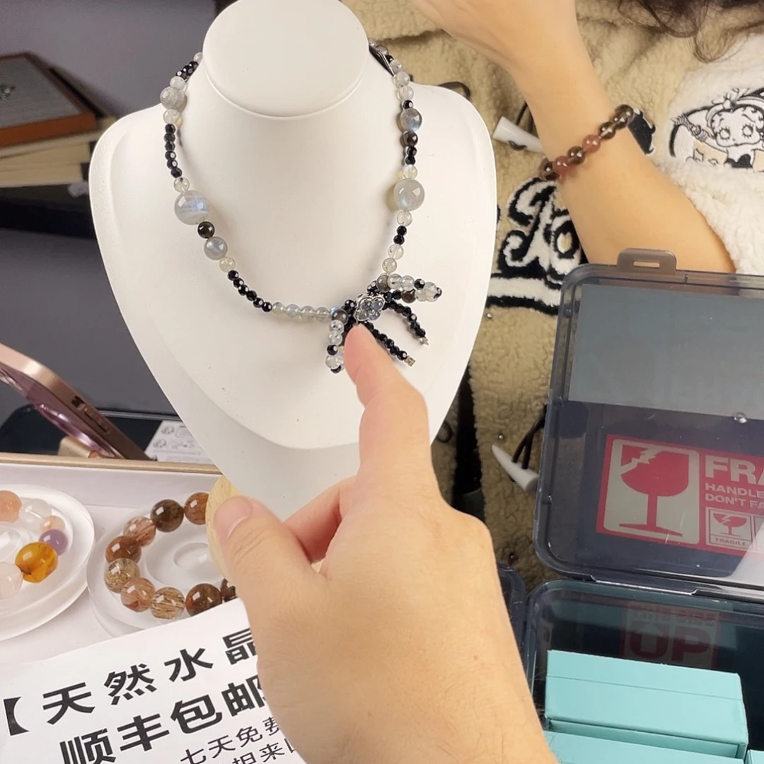 银S925镀金镶嵌水晶手串