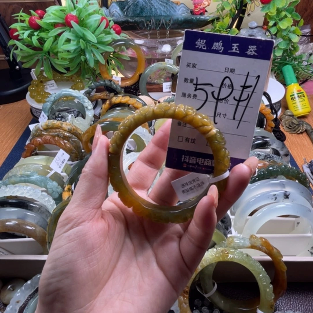 未镶嵌蛇纹石玉手镯