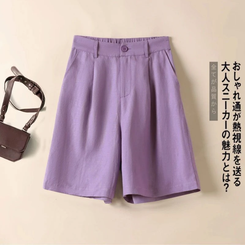 清仓捡漏尾单舒适透气直筒五分短裤夏季新款高腰显瘦宽松休闲裤女