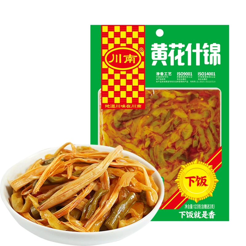 川南黄花什锦123g下饭菜四川特产榨菜泡菜开味酱腌菜小咸菜大袋装