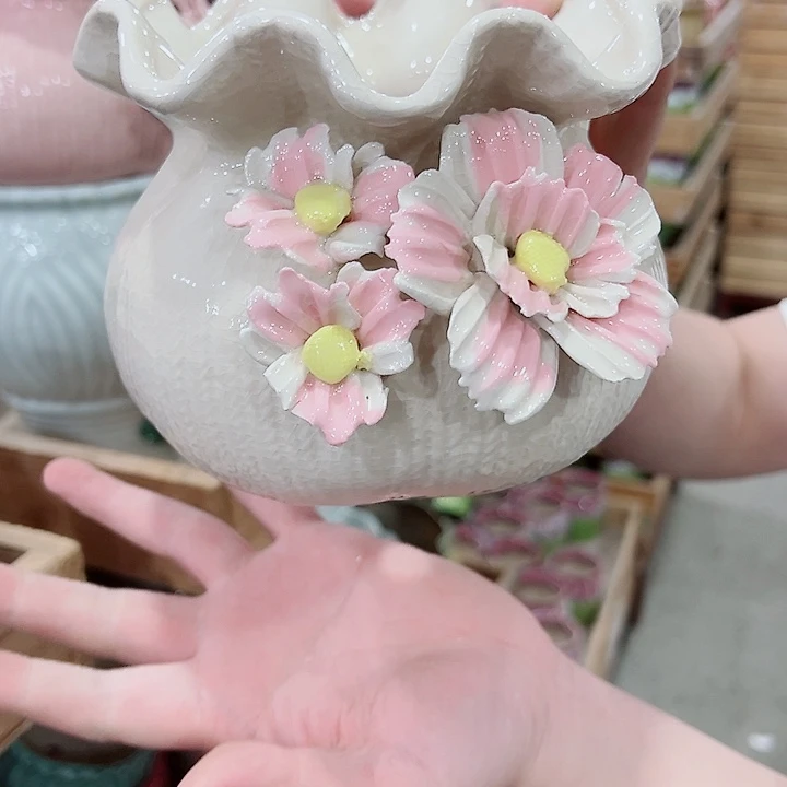 有孔，凑单福利满10元发货陶瓷多肉花盆！