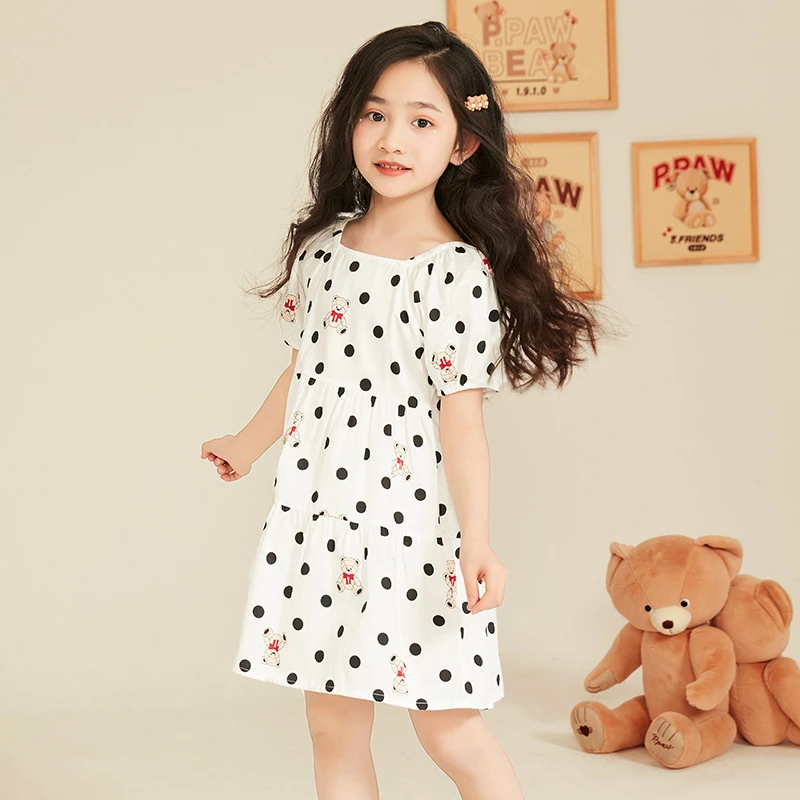 【达人专属】PawinPaw小熊夏季儿童印花休闲气质连衣裙PCOWD3742M