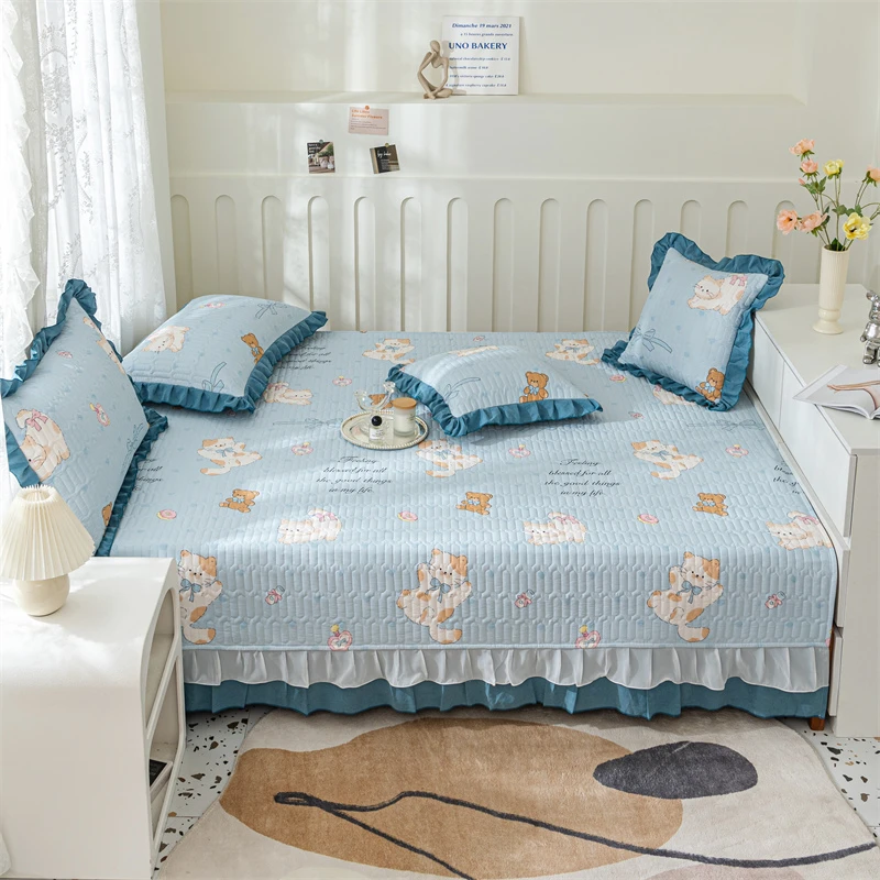 四季通用纯棉榻榻米床盖防滑加厚夹棉榻榻米专用床罩铺盖炕盖