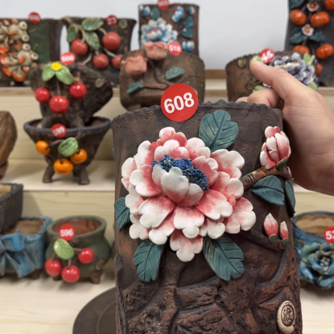 【闪购商品】紫砂花盆609微瑕号内口12.5外高19