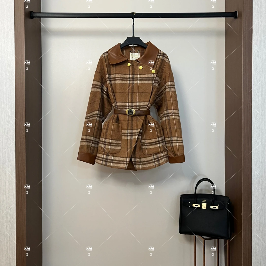 秋冬气质小香风时尚设计师中长款外套 QD-2024707