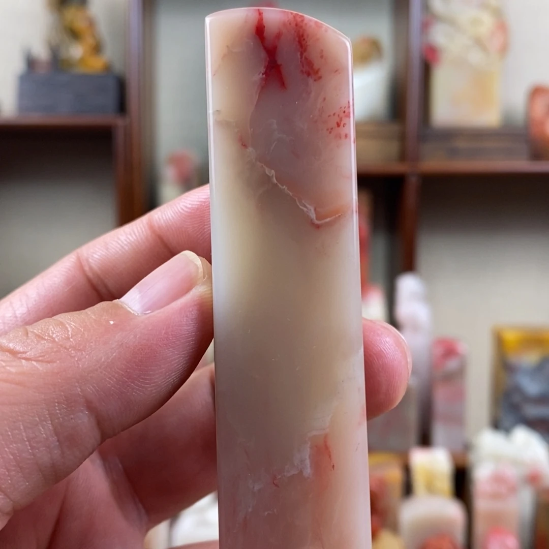 印石巴林石巴林鸡血石素章