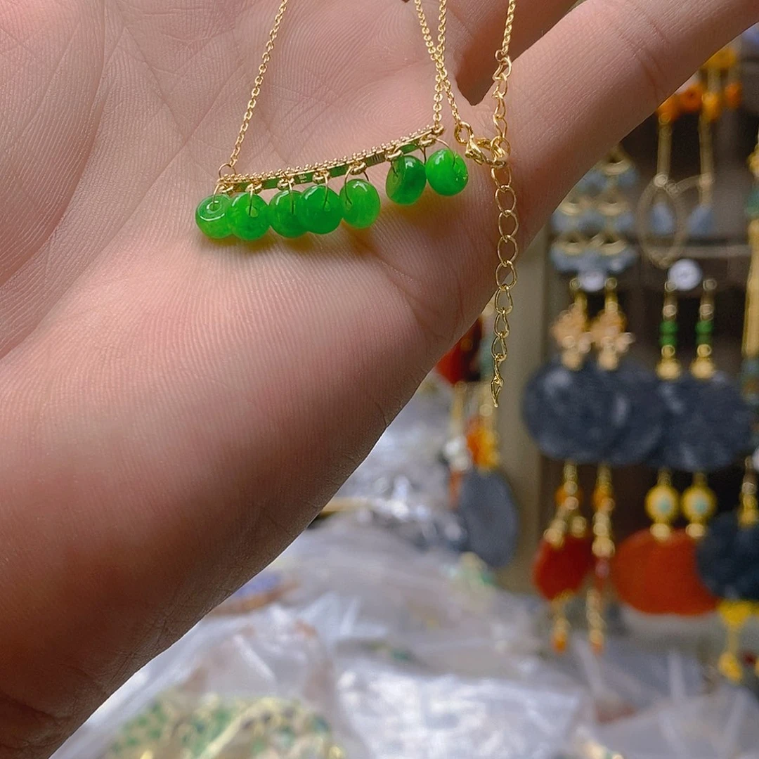 翡翠合金耳饰翡翠