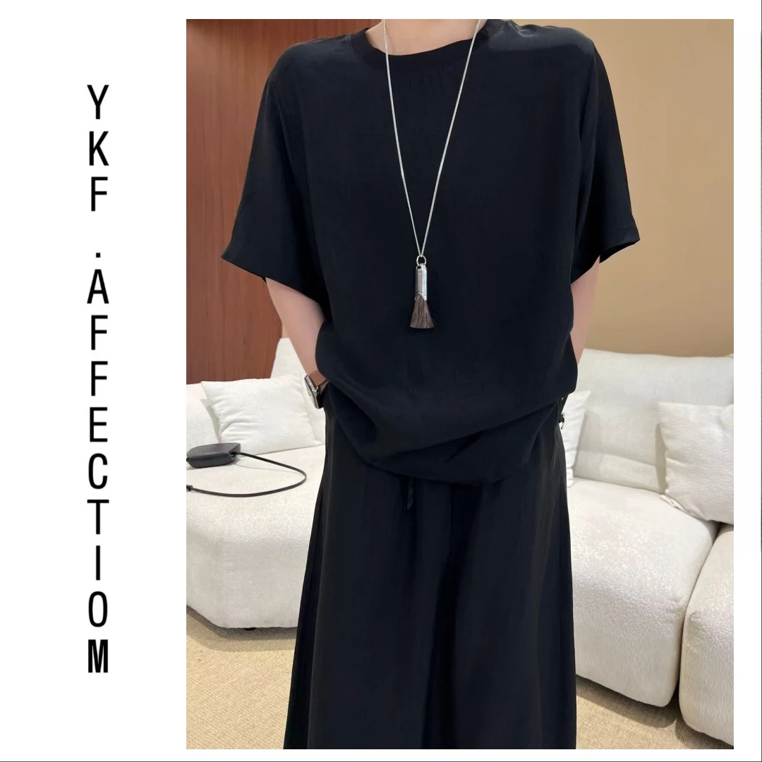 欧货后背V领蕾丝醋酸短袖T恤64055