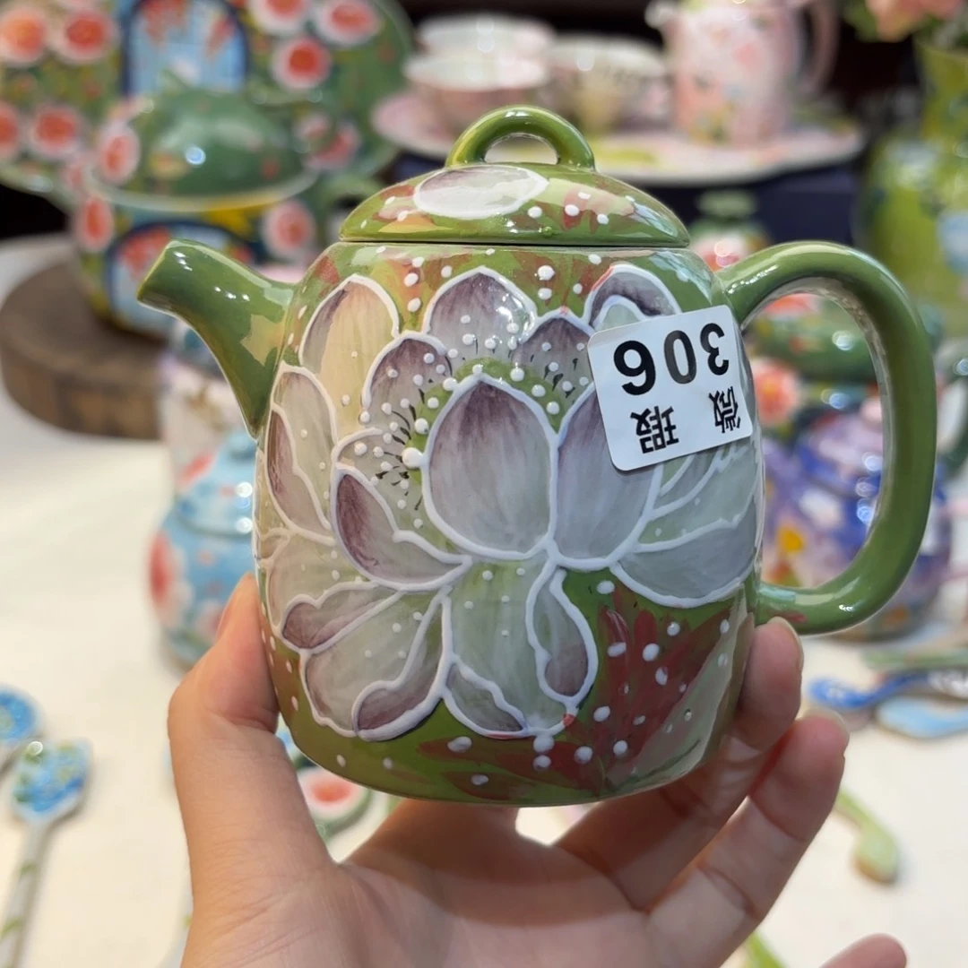 景德镇手绘高温釉下彩陶瓷茶具
