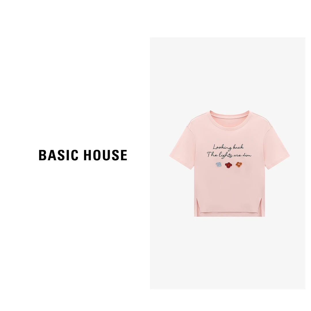 Basic House/百家好夏季甜美可爱风格衣服休闲女T恤-B0625B58892