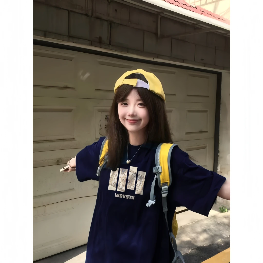 美式复古T恤夏季新款潮牌小个子纯棉灰色短袖纯棉百搭上衣高级感