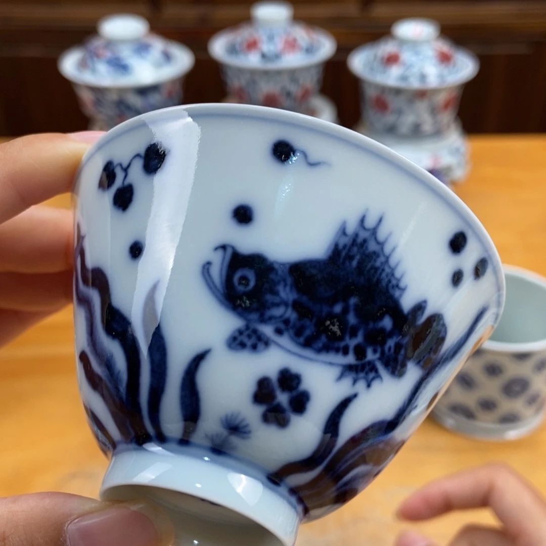 手绘现代茶具非古董