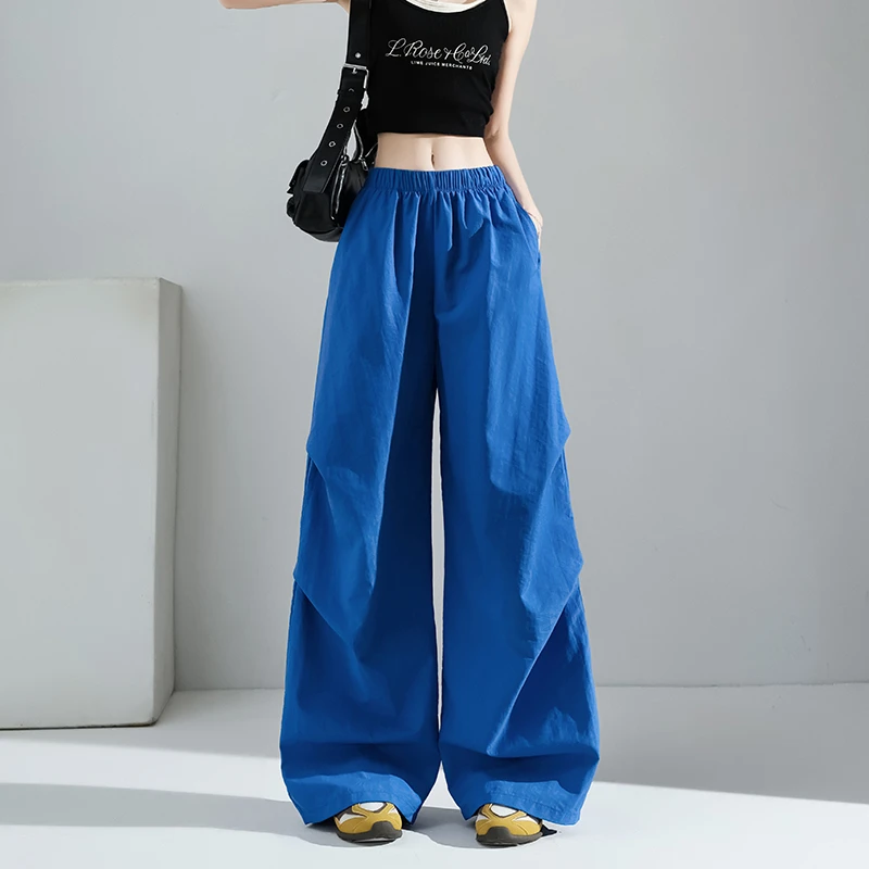 速干工装裤女夏季薄款2025新款爵士舞街舞跳舞裤子登爬山降落伞裤