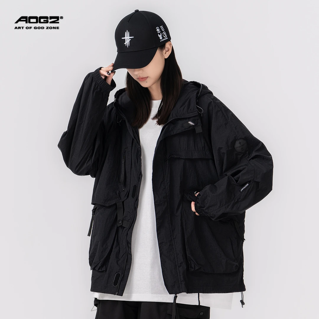 AOGZ户外UPF100+机能冲锋外套防晒外套男生夏季新款骑行衣薄款