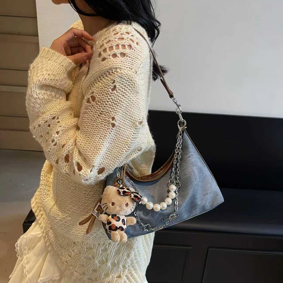 COOLE女包2025新款日常通勤复古风纯色休闲质感单肩斜挎腋下包