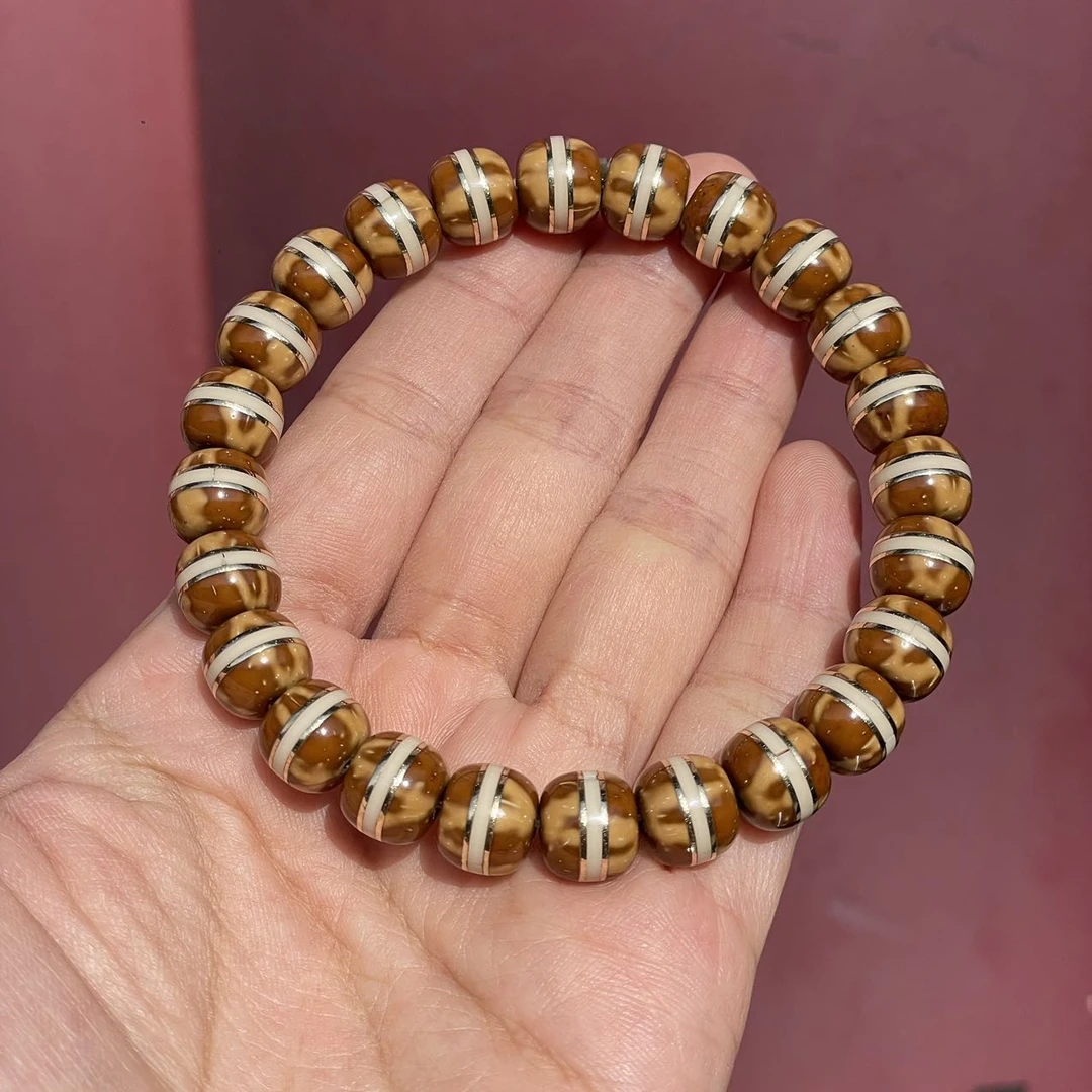 【地主专属】19 G95080-紫金鼠实心花腰带手串-多样性发其一-10mm