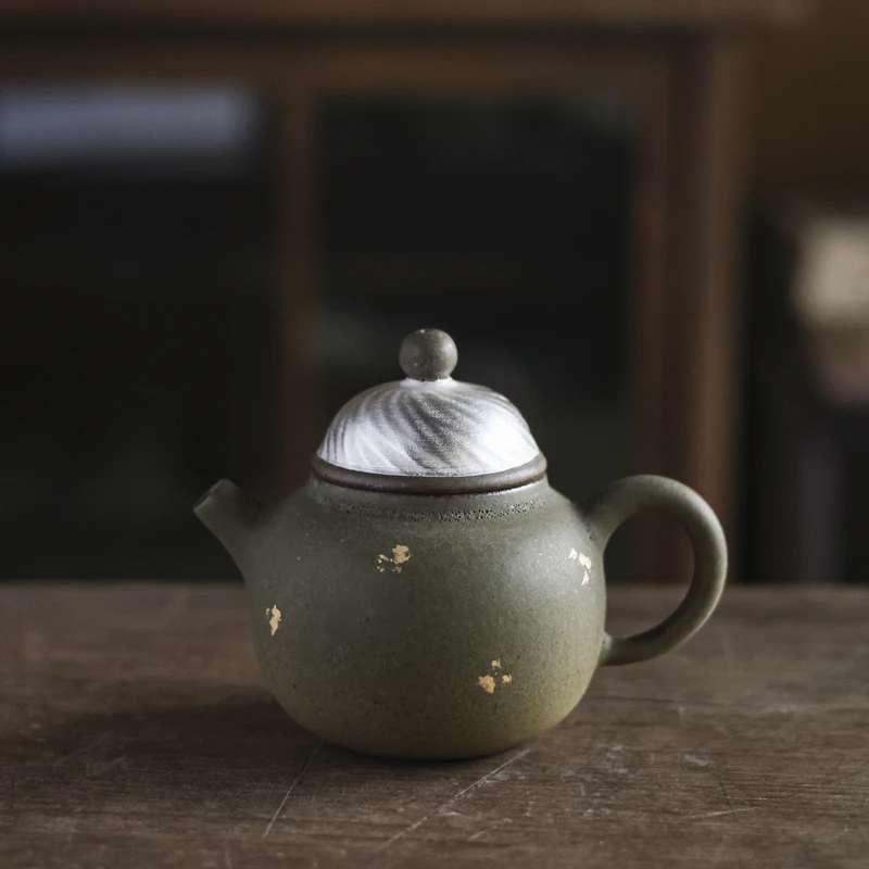 【静姐小院】青苔点金小圆满茶壶（Q1189）100CC口径4cm*高7.5cm