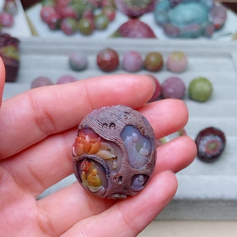 【闪购商品】未镶嵌玛瑙/玉髓珠宝半成品木****)盐源玛瑙定制