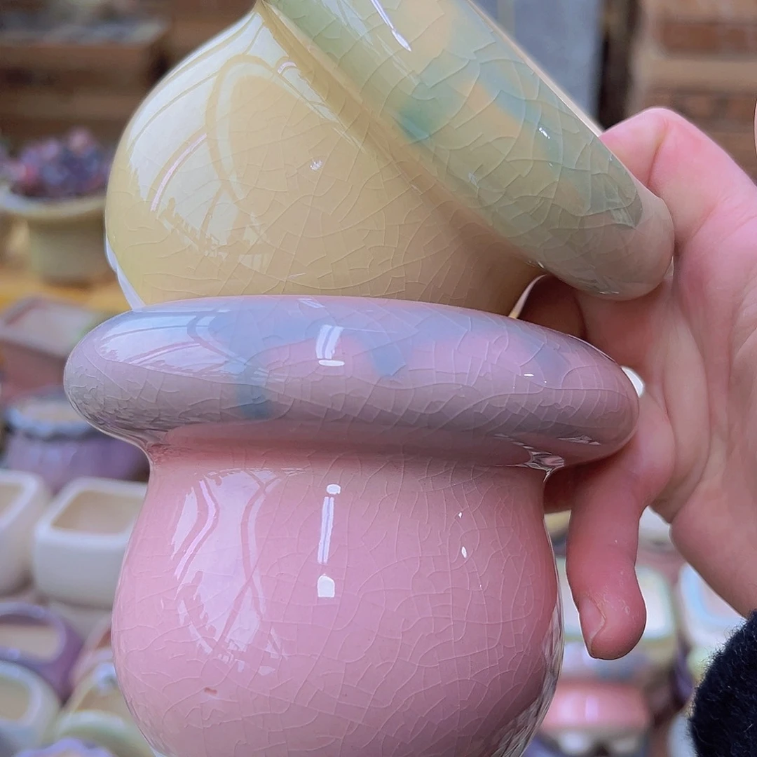 红陶陶瓷花盆满12包邮