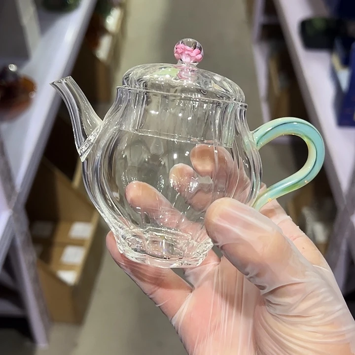 侧把小泡壶 绿玛瑙