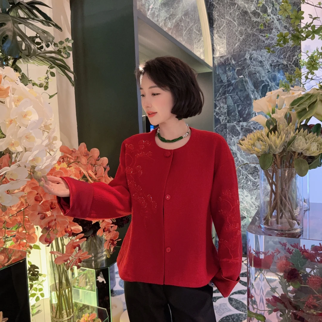 Betty Bairn【祥瑞祈年】新年系列羊毛刺绣上衣24B-BW7176