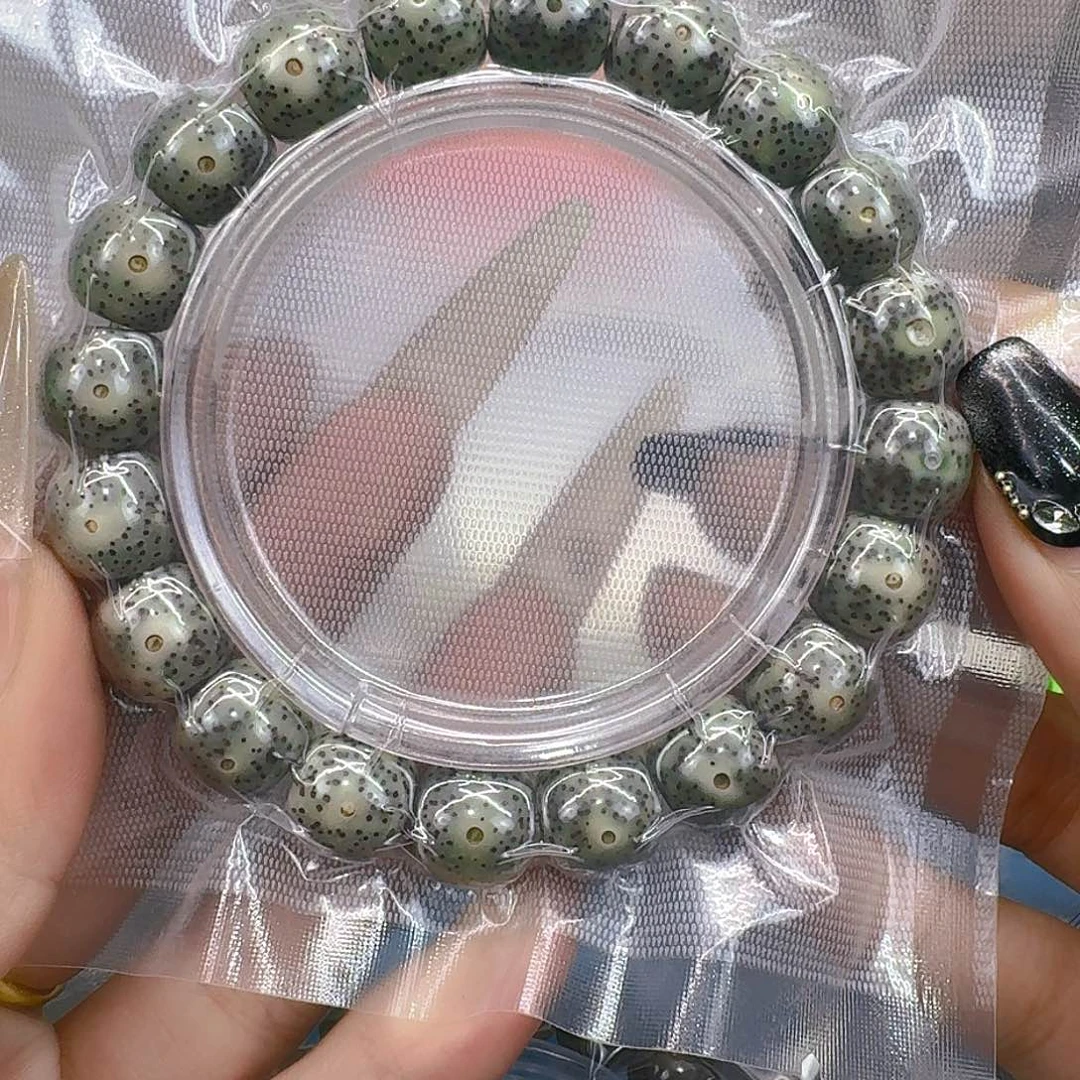 星月菩提手串108高端黑灰星月菩提12桶单圈