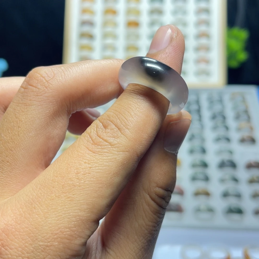 玛瑙/玉髓戒指未镶嵌彩*南