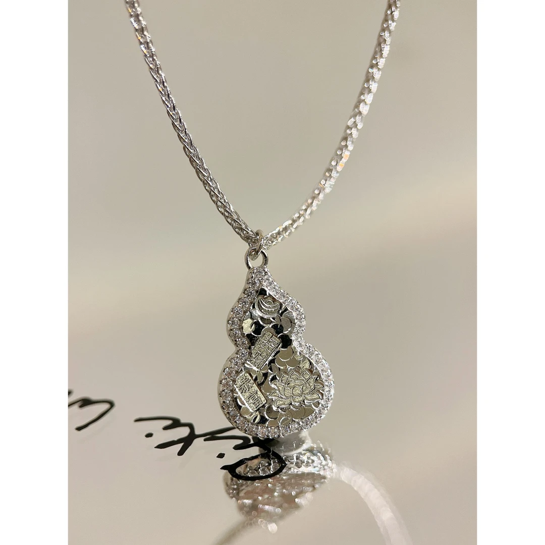 镀白金 葫禄双全 小众高级感气质女通勤项链Y216