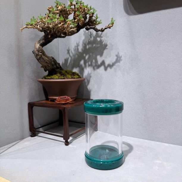 小黄精制水墨绿60独眼蝈蝈罐有机蝈蝈筒