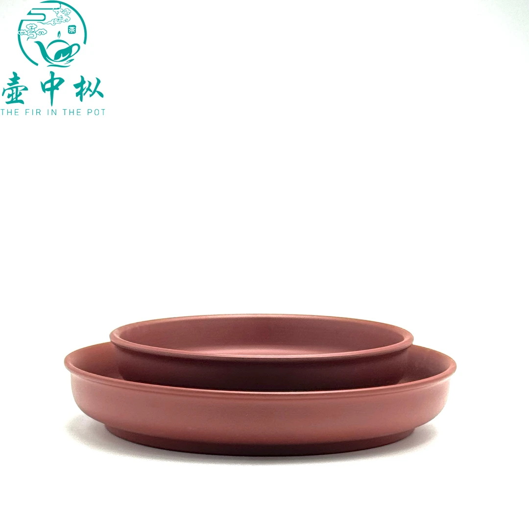 简约紫砂壶承原矿朱泥手工圆形壶垫壶承泡台干泡盘茶托盘茶壶壶托
