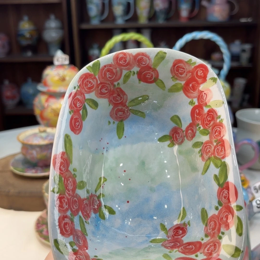 瓷片景德镇手绘高温釉下彩陶瓷茶具