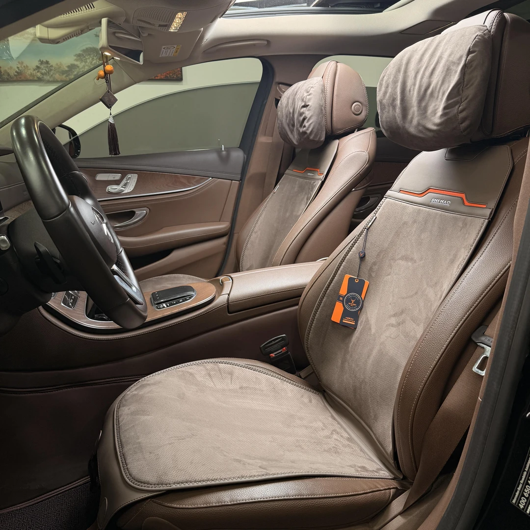 翻毛皮软包汽车四季坐垫小蛮腰防滑舒适超薄贴合通用透气座垫套