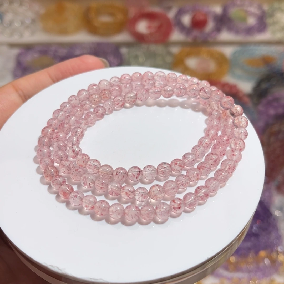 未镶嵌手链水晶5m白水体草莓晶多圈