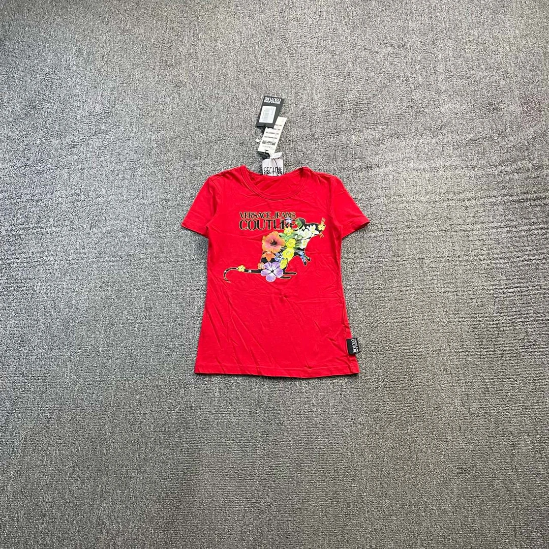 99新 VERSACE/范思哲 (tt0)范思哲 老鼠花卉短袖 XS码bc008173