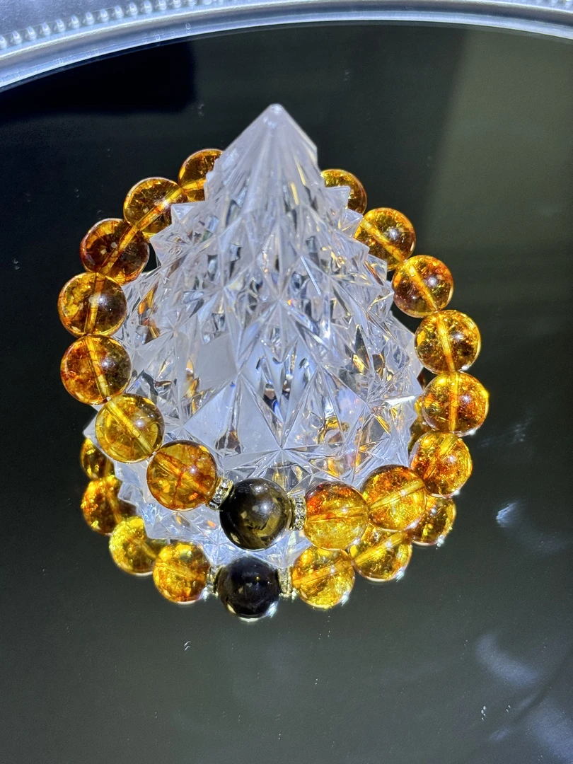 水晶手链 【富贵黄塔晶】招财转运黄塔晶柠檬晶金虎眼送男友送女友