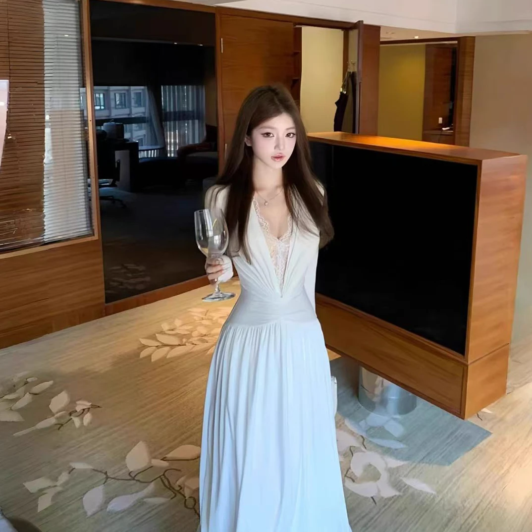 拼接连衣裙镂空以直播间款式为准