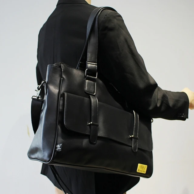 潮牌大容量手提包公文包16寸电脑包韩版男包单肩包休闲时尚斜挎包