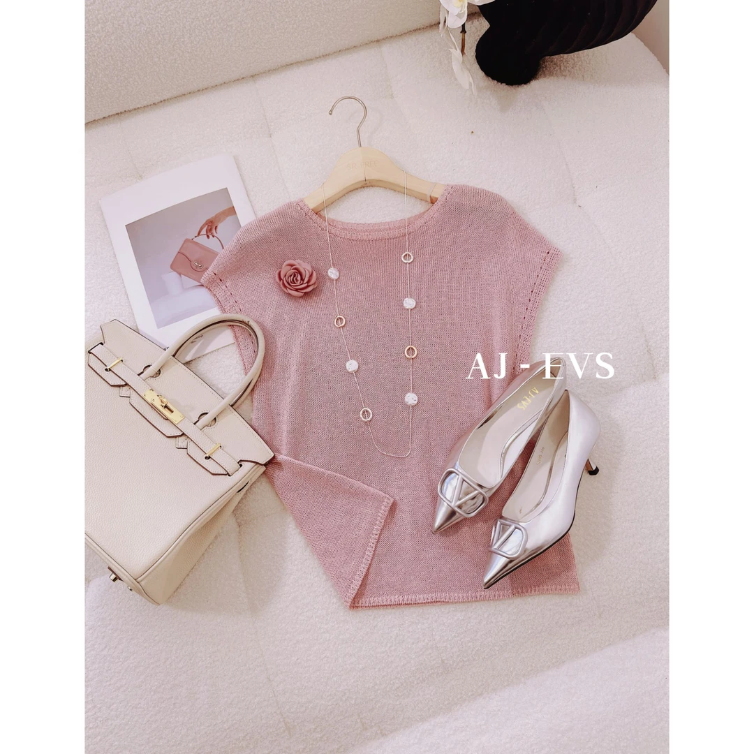 AJ-EVS【温柔夏季·进口亚麻冰凉透气感针织衫】