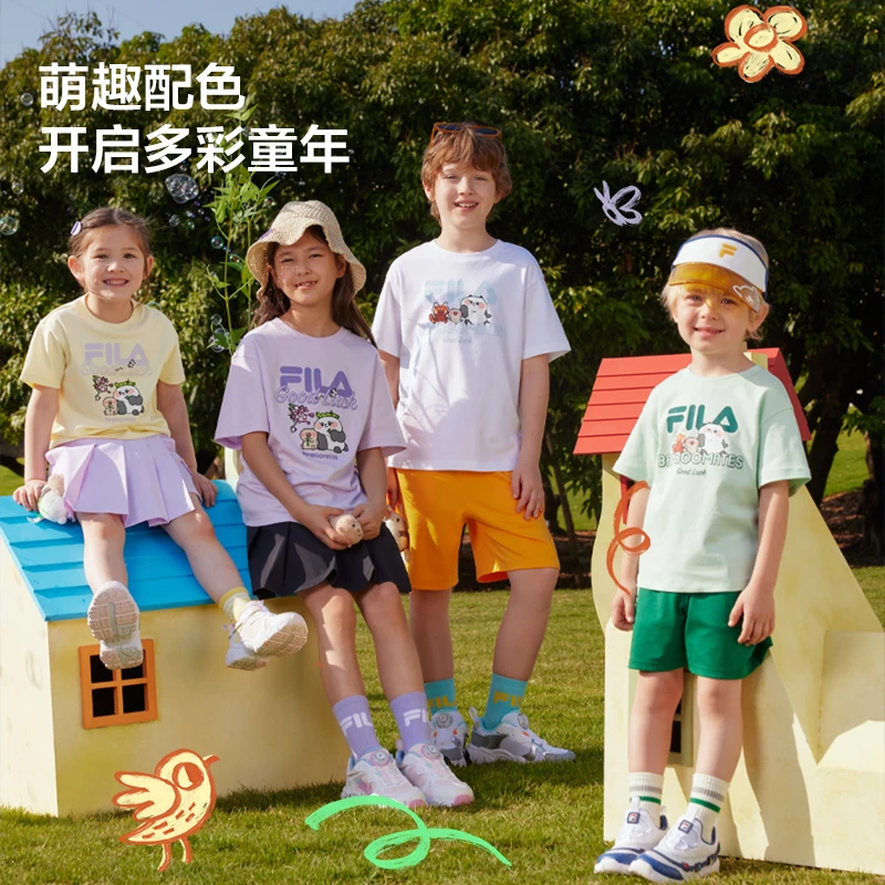 【618抢先】斐乐儿童速干夏季新款女童男童短袖t恤K51B524104