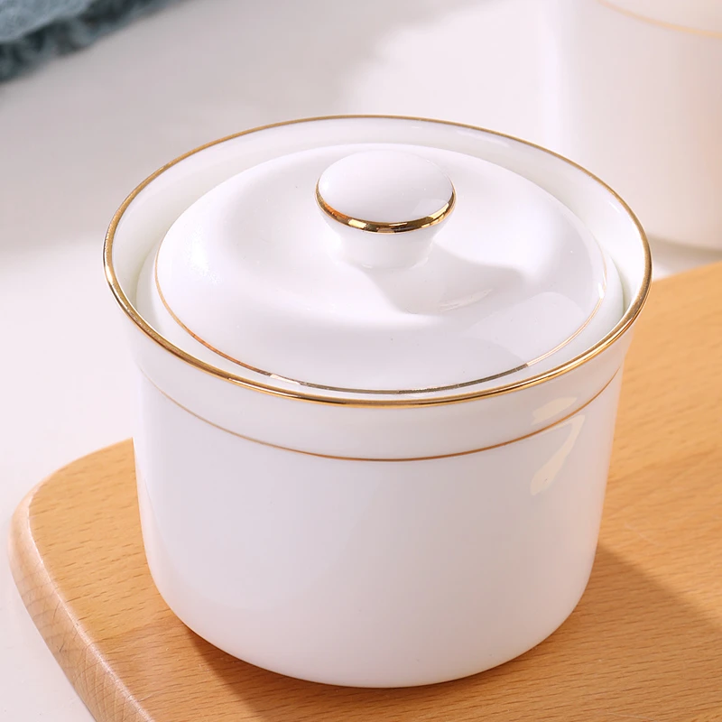 越绣堂  炖盅 可定制花色 骨瓷鱼翅炖汤盅罐