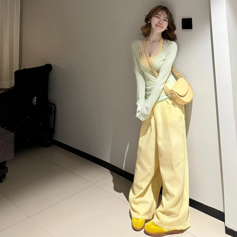 韩系早春穿搭一整套2025新款爆款洋气网红女装多巴胺套装炸街小众