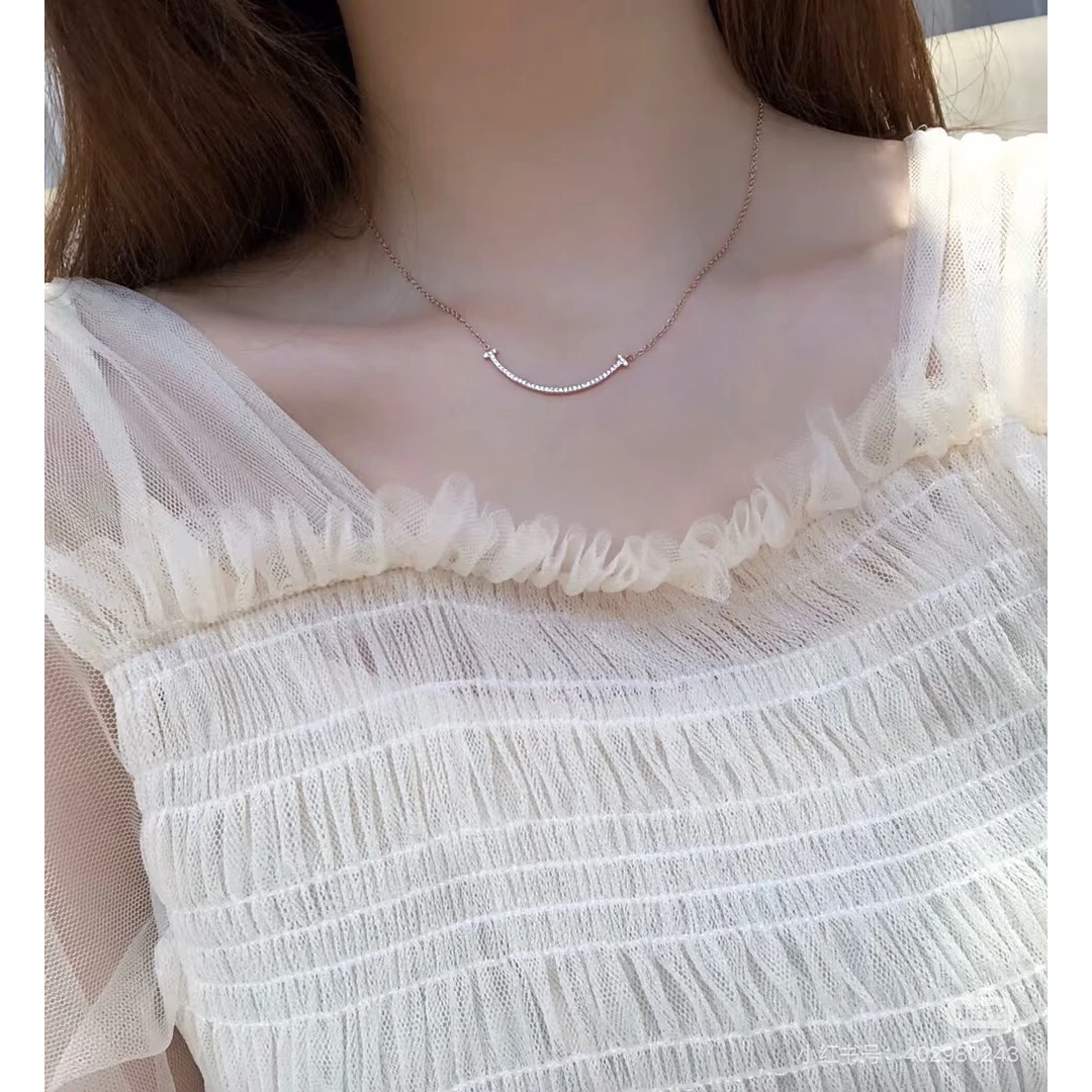 1702项链轻奢精品香槟金色女士项链