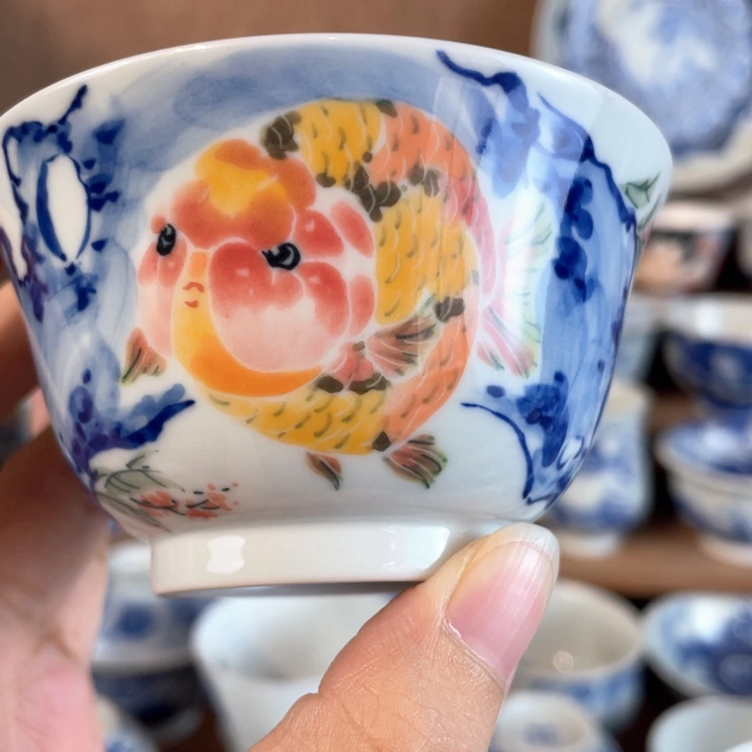 -****z泥藝瓷梦兰寿金鱼太湖石