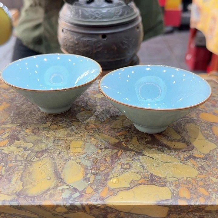 斗笠杯一组。。。品茗