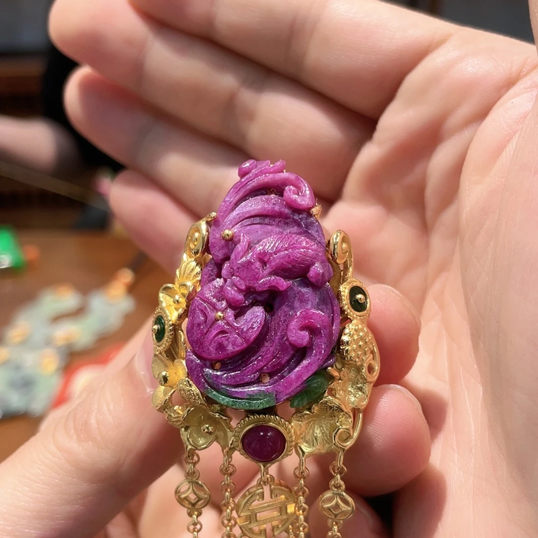 锦纶非金属戒指红宝