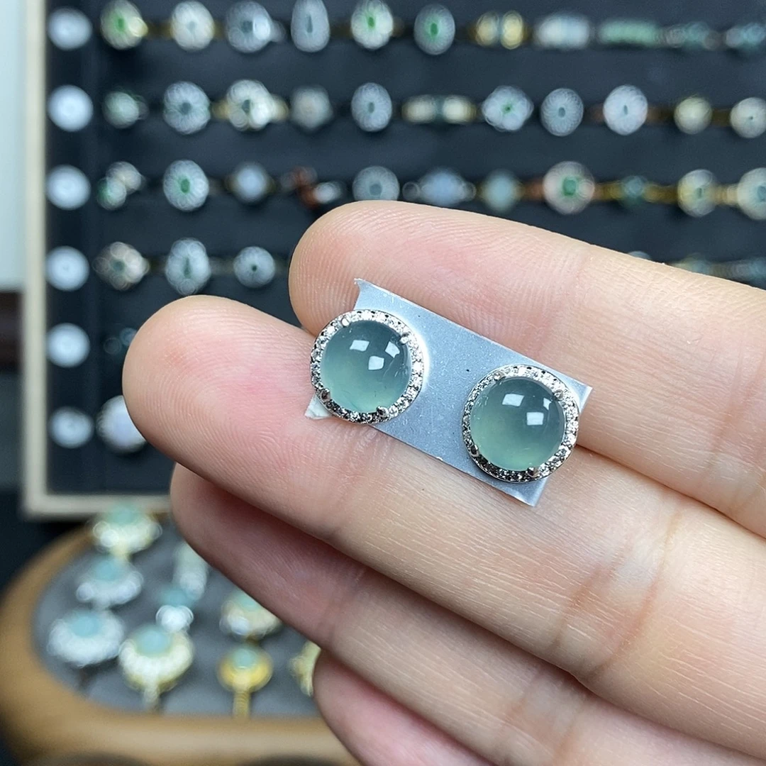 翡翠银S925镶嵌戒指