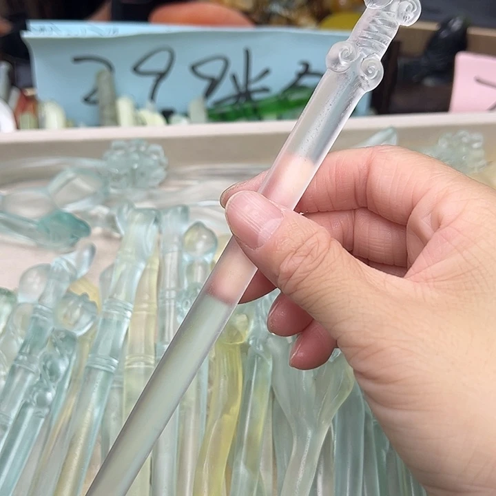 蛇纹石玉未镶嵌发饰