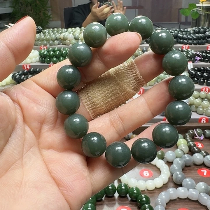 未镶嵌手链和田玉新疆且末蓝卡14