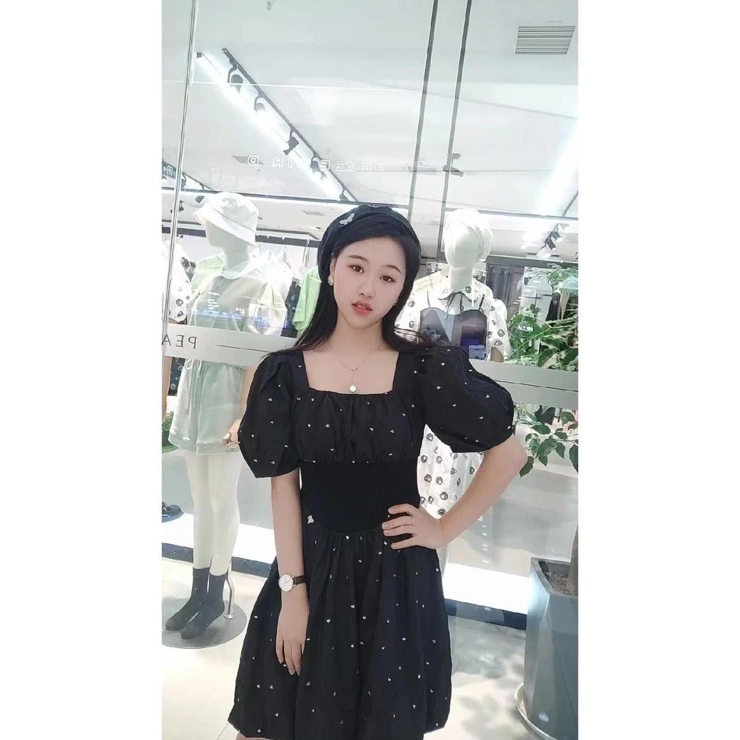 方领连衣裙-0931