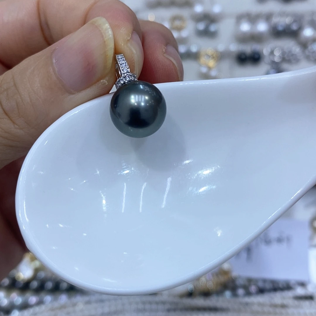 银S925镶嵌吊坠(不含链)海水珍珠